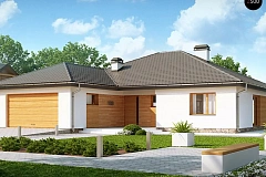 Версия одноэтажного дома Z199 с измененной планировкой