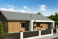 Вариант одноэтажного дома Z387 с измененной планировкой