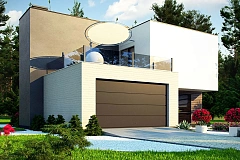 Двухэтажный дом в стиле минимализм - вариант проекта ZR 17