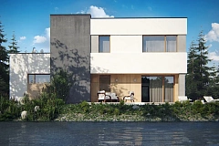 Вариант двухэтажного  дома Zx59 с плитами перекрытия