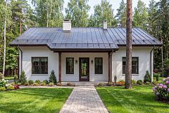 Проект компактного одноэтажного дома, экономичного как в строительстве, так и в эксплуатации.