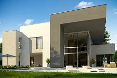 Комфортный современный двухэтажный особняк с сауной на втором этаже