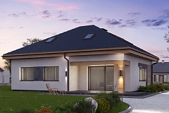 Версия проекта Z273 с жилой мансардой, с увеличенной высотой аттиковой стены.