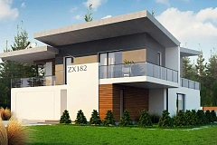 Просторный современный дом с плоской кровлей