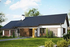 Версия проекта Z287 c большим гаражным помещением.