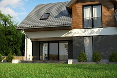 Современный жилой дом с гаражом