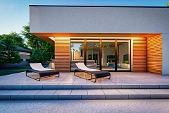 Вариант cовременного одноэтажного дома Zx176 с измененной планировкой