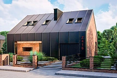 Мансардный современный дом