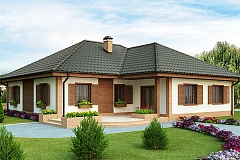 Просторный комфортный одноэтажный дом с гаражом для двух машин.