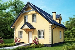 Вариант дома с мансардой Z1 с электрическим котлом