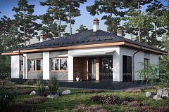 Одноэтажный дом с гаражом и 3мя спальнями.