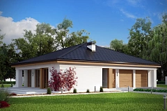 Практичный одноэтажный дом с четырьмя спальнями и гаражом.