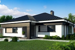 Версия проекта Z200 без гаража, с изменениями в планировке.