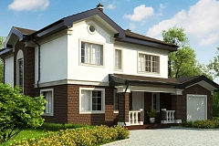 Просторный проект двухэтажного дома с удобной планировкой.