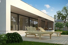 Современный дом с 4 спальнями, гаражом на 2 машины и большими окнами