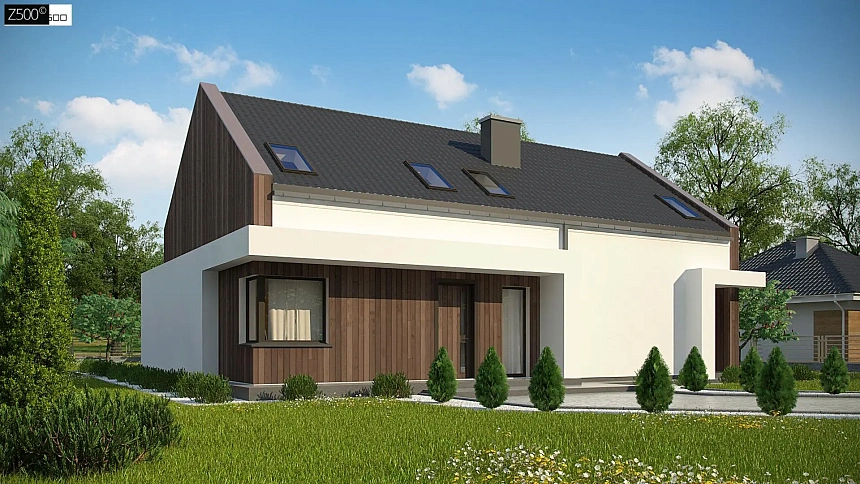 Комфортный мансардный дом для двух семей.