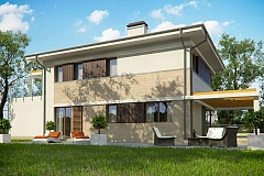 Увеличенная версия проекта современного дома Zx63 B