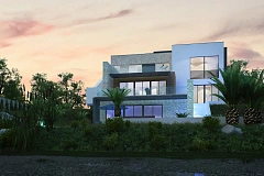 Трехэтажная современная резиденция&nbsp;&nbsp;с террасами и бассейном .