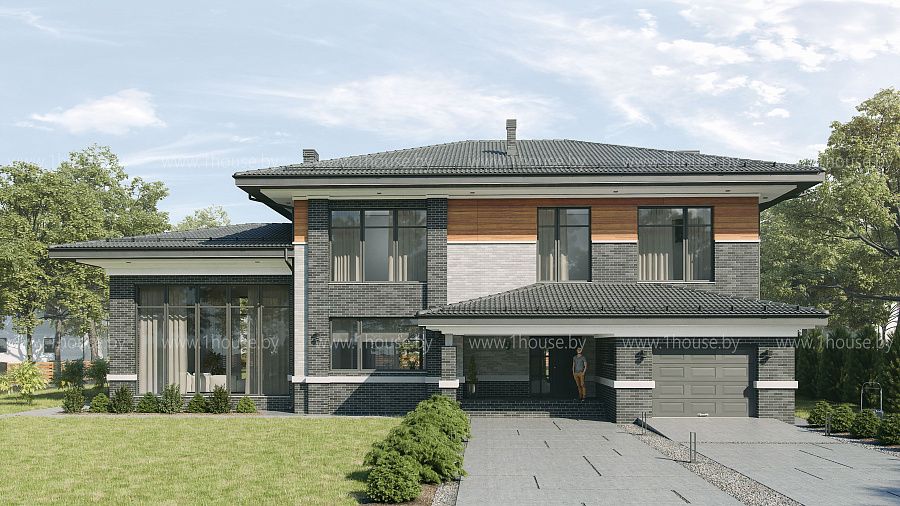 Современный дом в стиле Райта