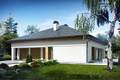 Проект просторного дома с многоскатной крышей.