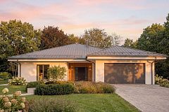 Проект одноэтажного дома с гаражом на две машины