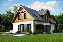 Современный жилой дом с гаражом