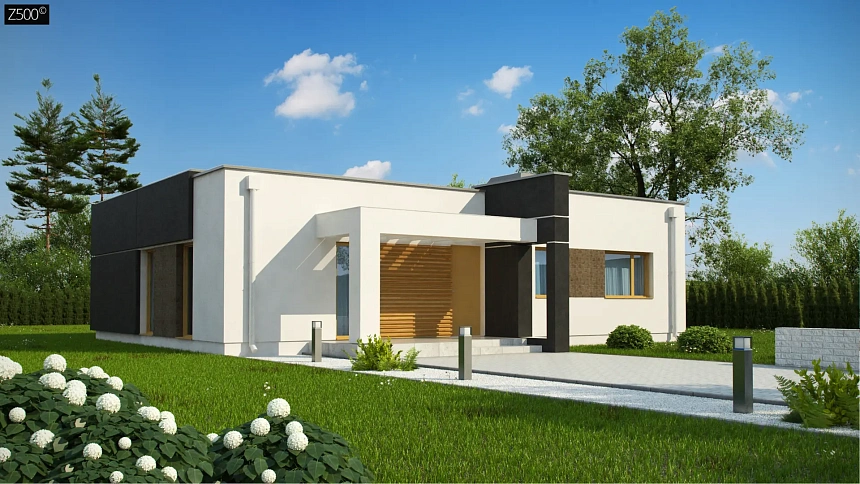 Увеличенная версия проекта Zx105 с гардеробными в каждой спальне.