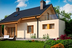 Версия проекта Z210 c гаражом, с альтернативной планировкой.