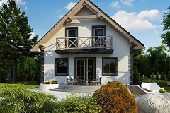 Версия проекта дома Z1 без люкарен.