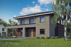 Проект двухэтажного дома в традиционном стиле