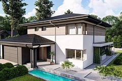 Вариант двухэтажного дома Z426 с многоскатной крышей