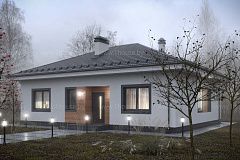 Одноэтажный дом с 3мя спальнями.