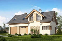 Версия проекта Z122 c дополнительной комнатой на мансарде вместо нового света.