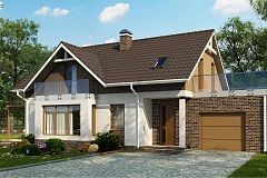 Подвариант Z128 с гаражом справа на один автомобиль