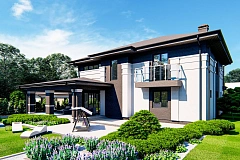 Современный проект двухэтажного дома