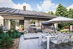 Выгодный небольшой одноэтажный дом с тремя спальнями.