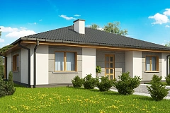 Одноэтажный коттедж с четырьмя спальнями