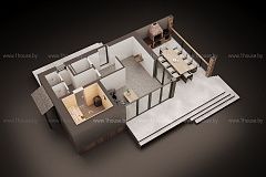 Баня с террасой и купелью. 