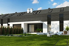 Проект коттеджа на две семьи с возможностью последовательной застройки