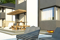 Современный двухэтажный дом с практичной планировкой