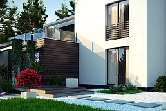 Двухэтажный дом в стиле минимализм - вариант проекта ZR 17