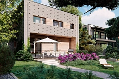 Современный двухэтажный дом с подземным гаражом