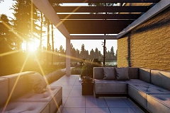 Вариант двухэтажного проекта дома Zx63B+ с плоской кровлей