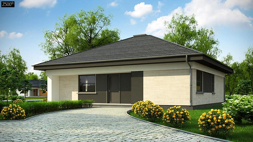 Проект компактного и функционального одноэтажного дома