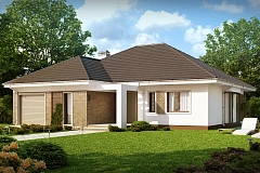 Практичный одноэтажный дом с четырьмя спальнями и гаражом.