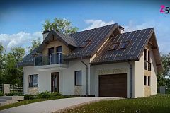 Стильный современный дом с пятью спальнями и гаражом.