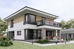 Двухэтажный дом с 4-мя спальнями.