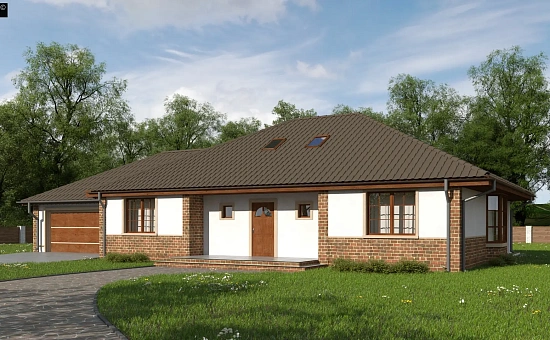 Версия проекта Z10 с гаражом для двух машин с левой стороны.