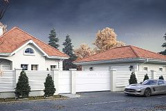 Одноэтажный дом с 2умя спальнями.