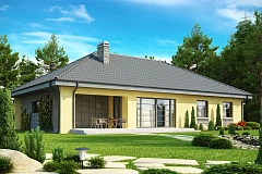 Одноэтажный дом традиционного характера с тремя удобными спальнями и встроенным гаражом.